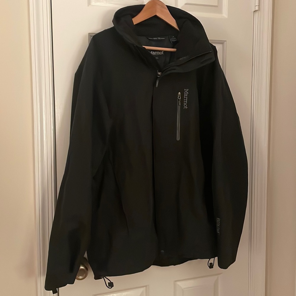 Men’s black Marmot Gore-Tex windbreaker jacket Large